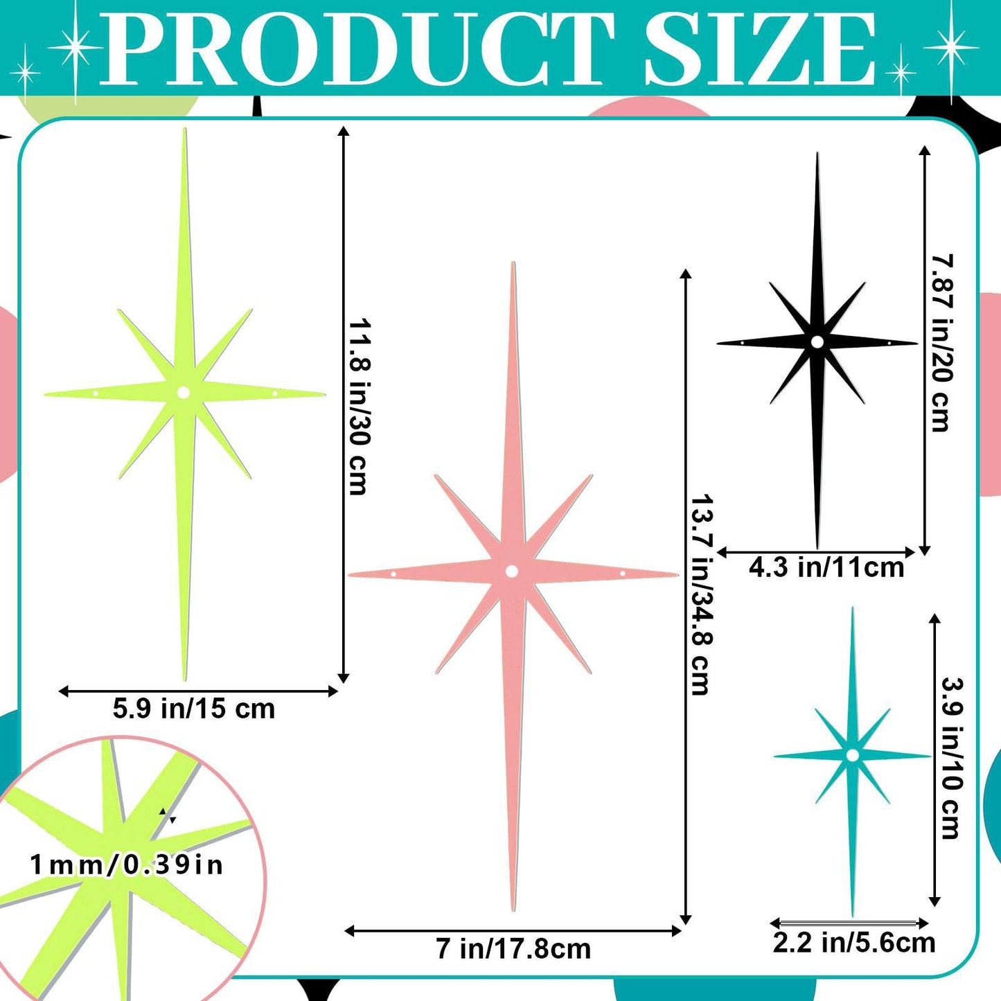 Set decorativo stelle