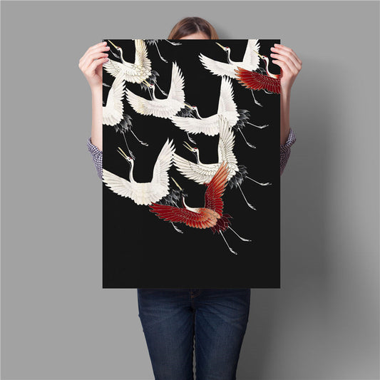 Poster Paesaggio con samurai