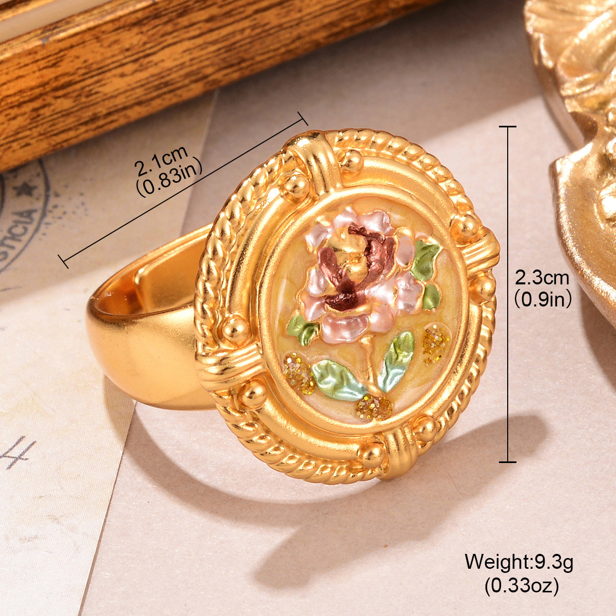 Anello perle floreali