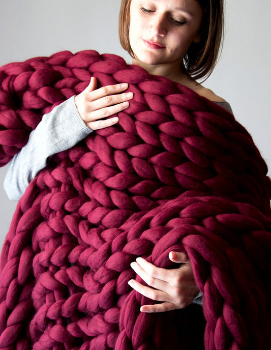 Coperta lana tessuta a mano