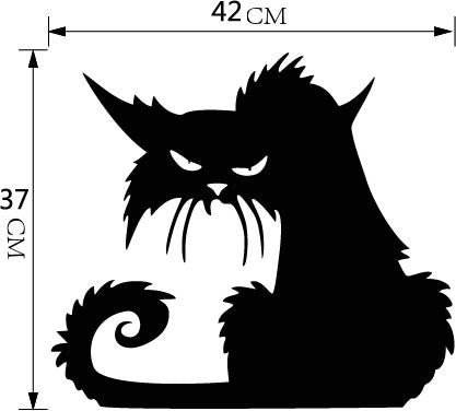 Adesivo murale gatto nero