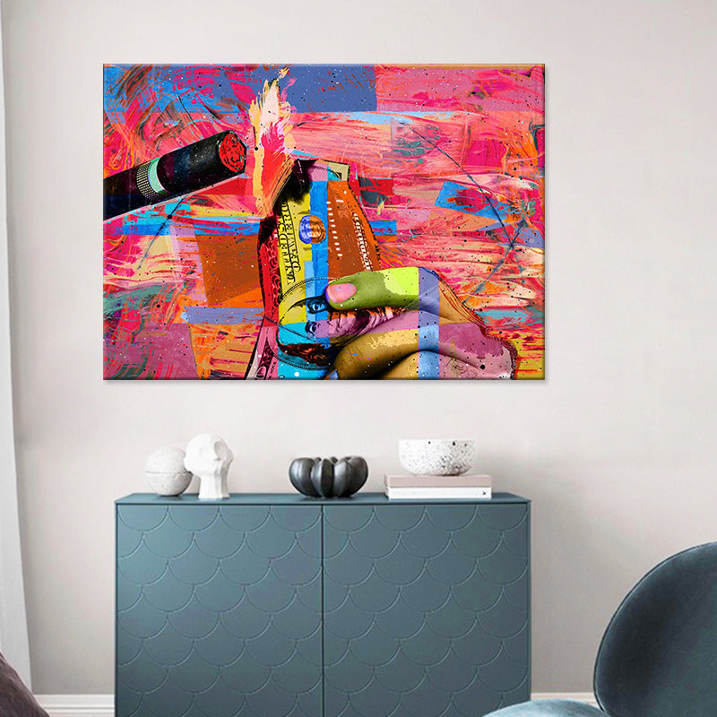 Quadro astratto rosa