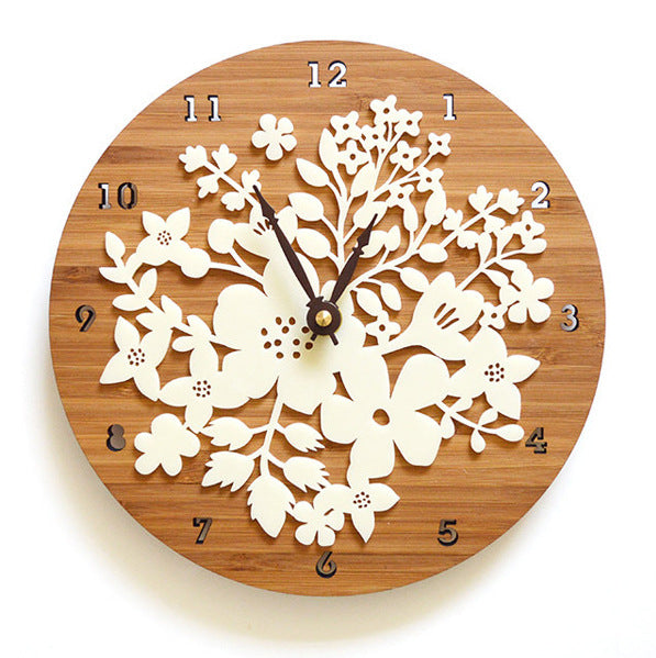Orologio da parete Albero con fiori