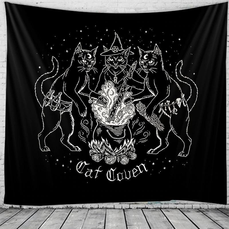 Tappezzeria gatto e calderone