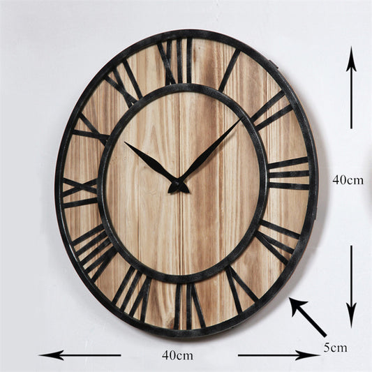 Orologio da parete Numeri romani legno