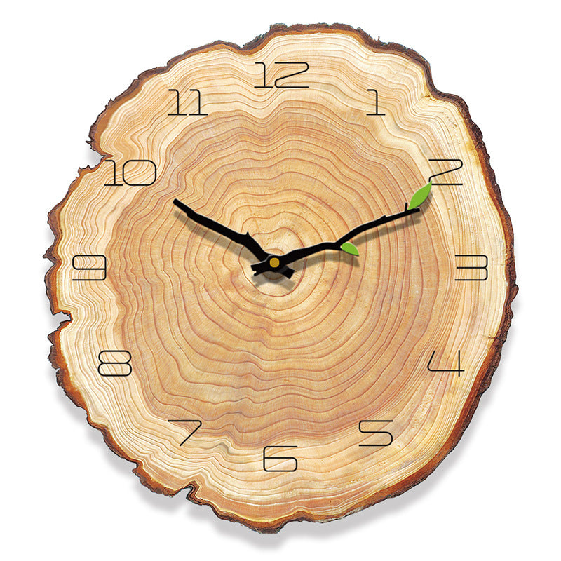 Orologio da parete Anelli naturali legno