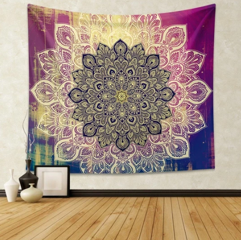 Arazzo Mandala magenta sfumato