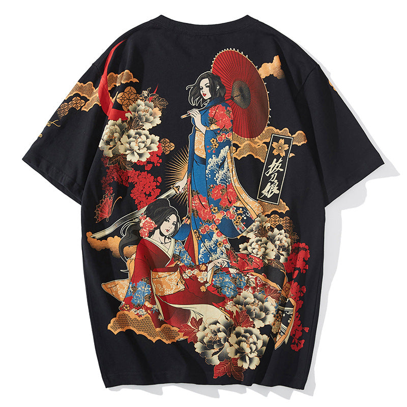 Cardigan stampa ukiyo-e