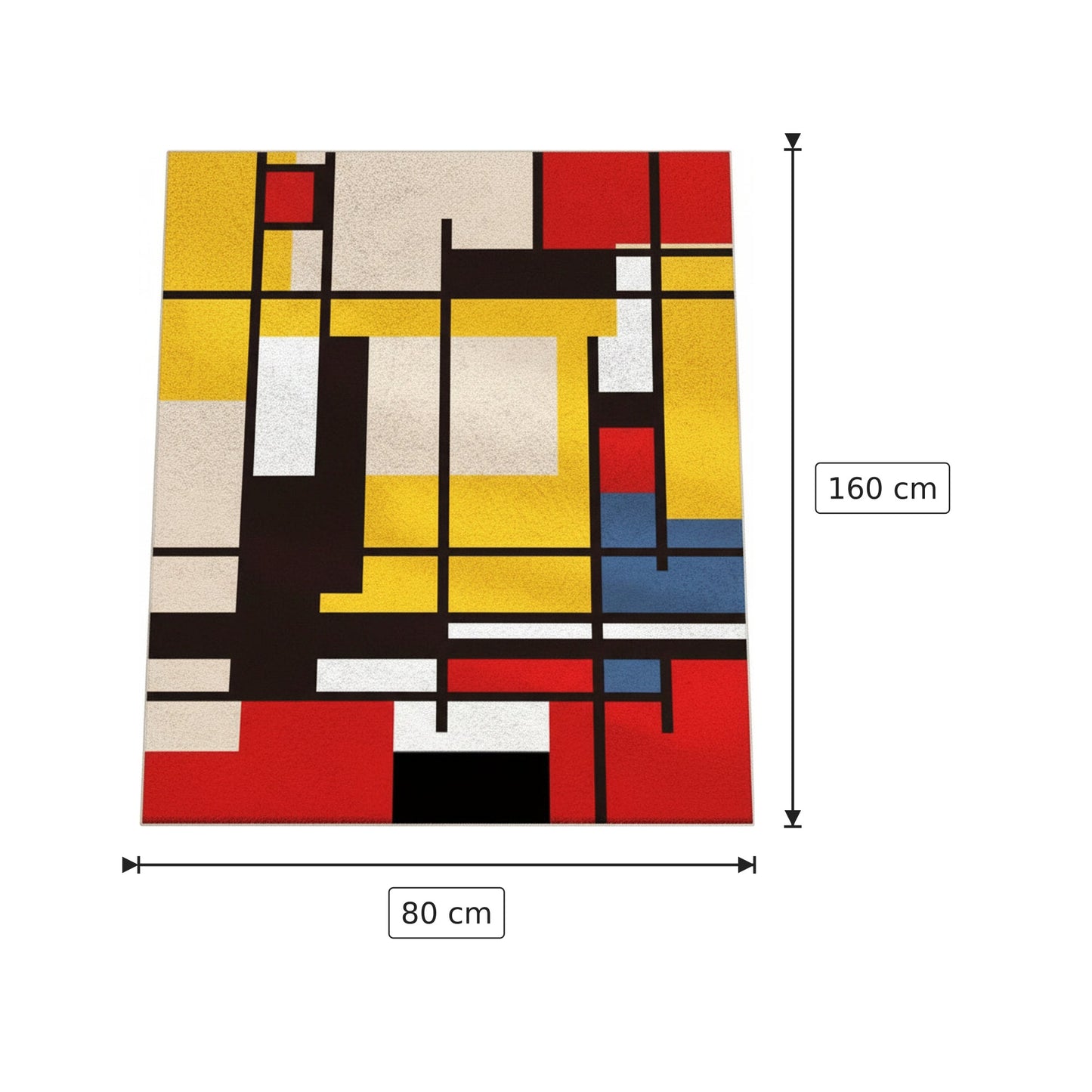Tappeto stile Mondrian 80x160 cm - 120x180 cm - 150x200 cm - 160x230 cm