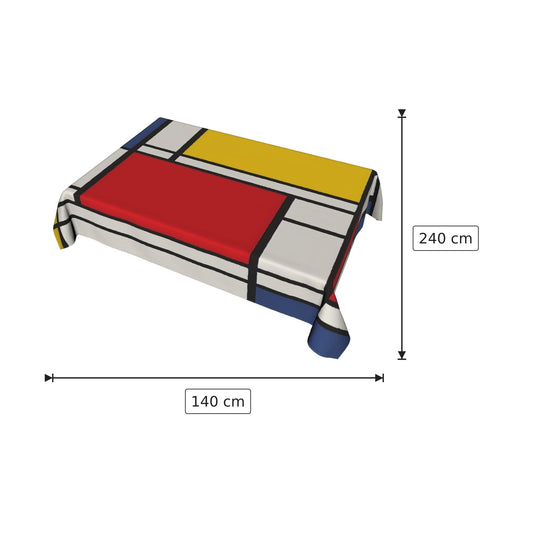 Tovaglia Mondrian - 140x240 cm - 140x180 cm - 90x140 cm - 140x220 cm