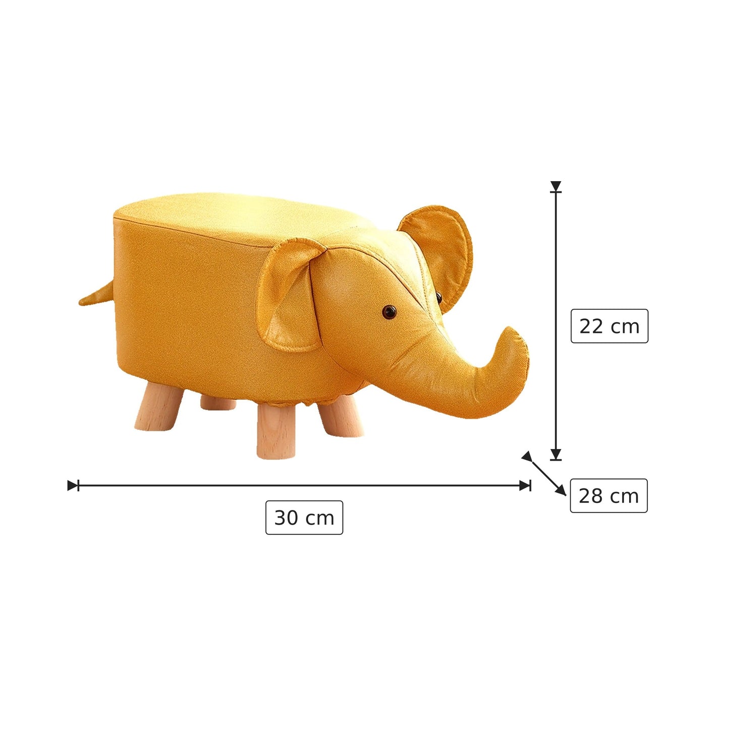 Sgabello Poggiapiedi Elefante 30x22x28 cm
