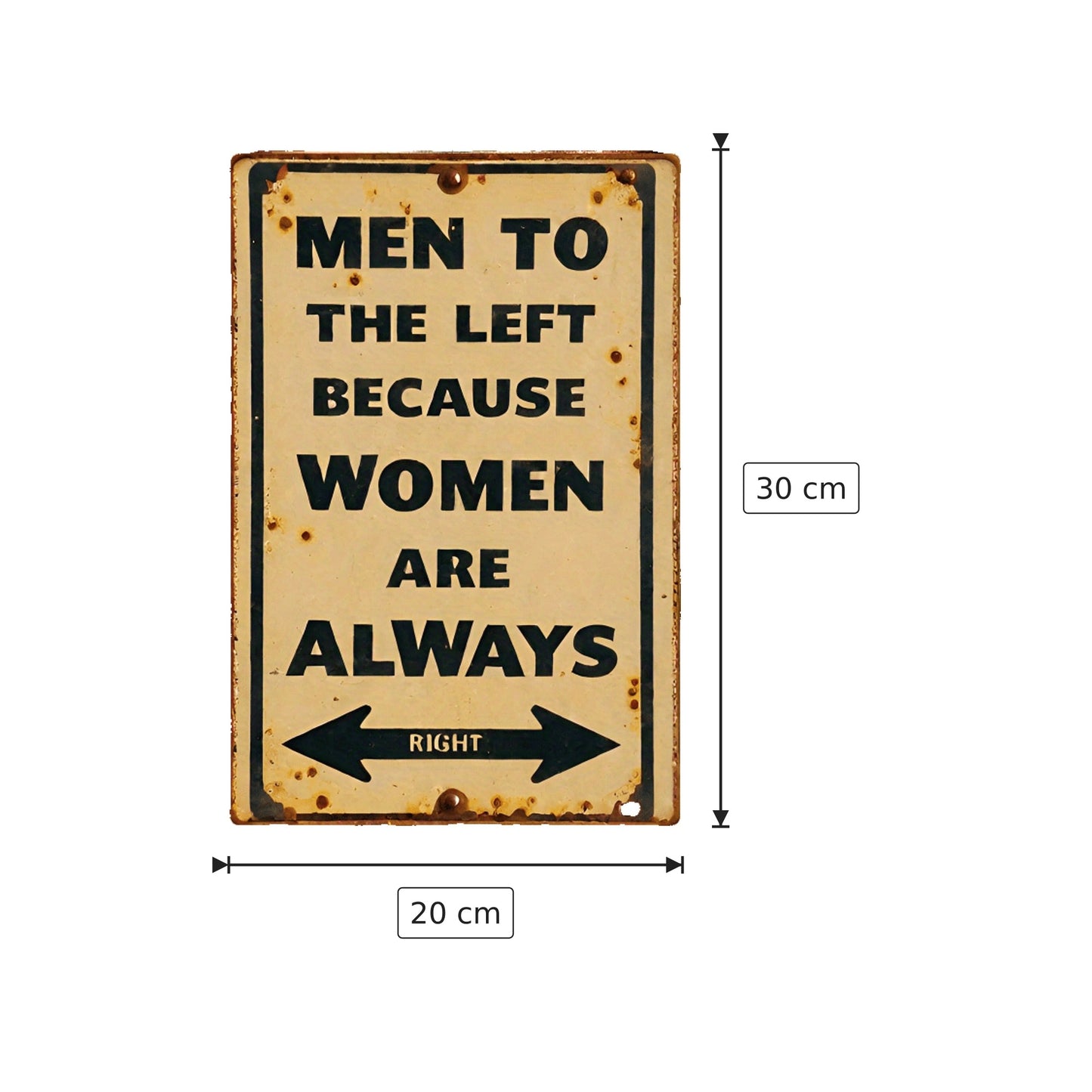Targa in Metallo Vintage - 20x30 cm