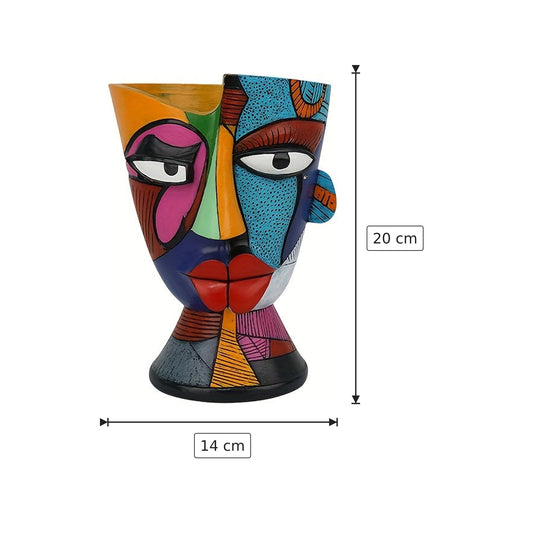 Vaso viso astratto Picasso 14x20 cm