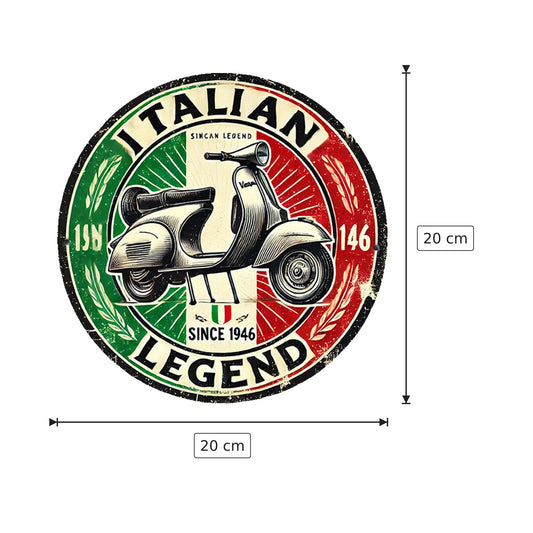 Insegna Vintage per Scooter Italiano 20x20 cm
