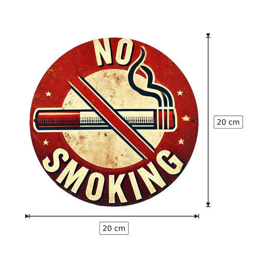 Stampa no smoking vintage cm 20x20 cm
