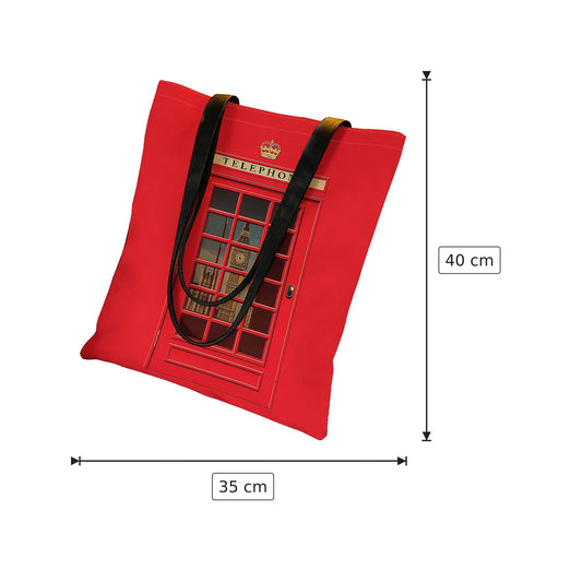 Borsa tote cabina londinese in poliestere - 35×40 cm