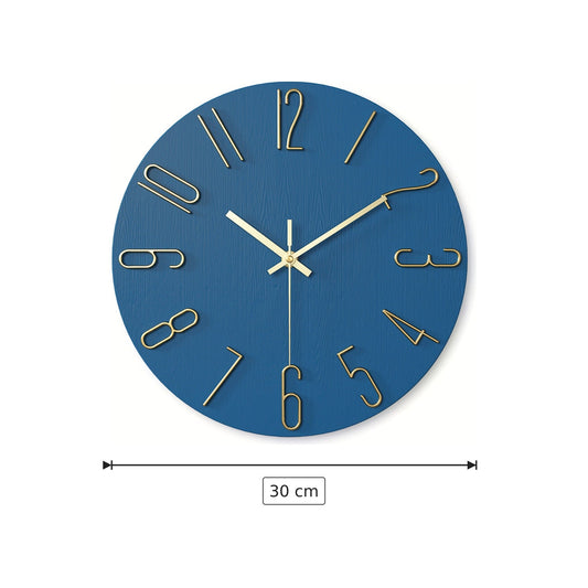 Orologio da Parete Moderno Blu Navy - Ø 30 cm