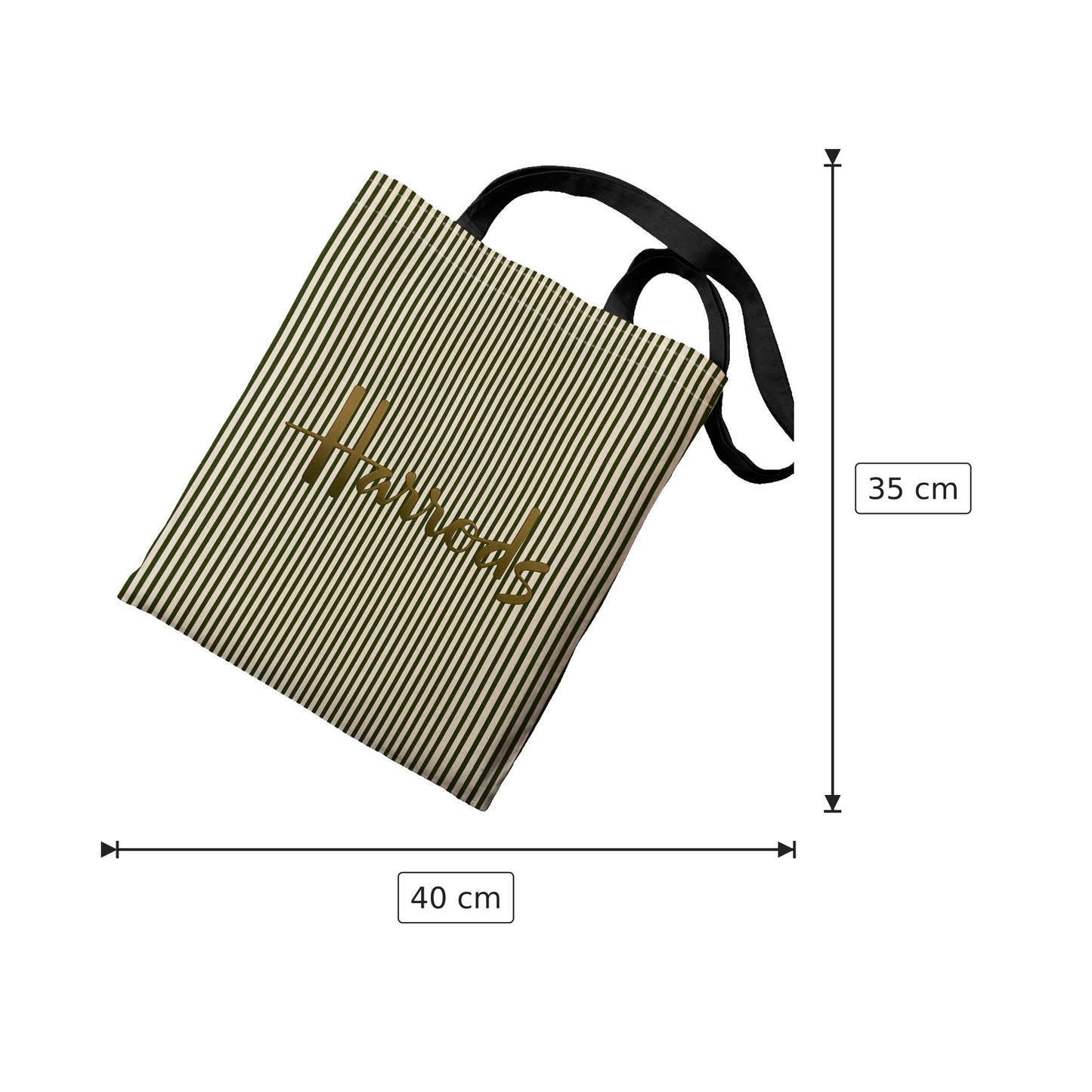 Borsa tote Harrods in poliestere - 40×35 cm