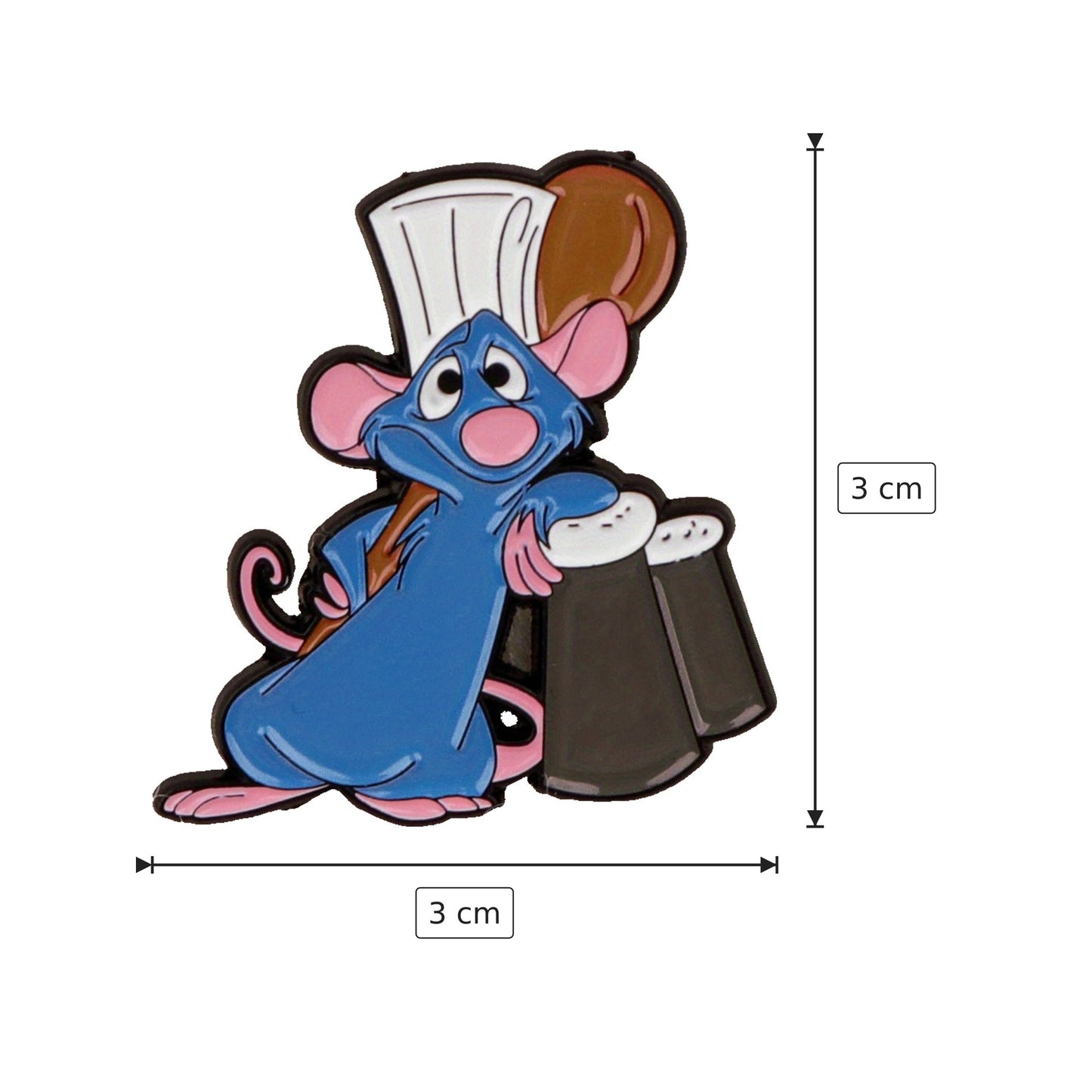 Spilla Smaltata Chef Remy 3x3 cm