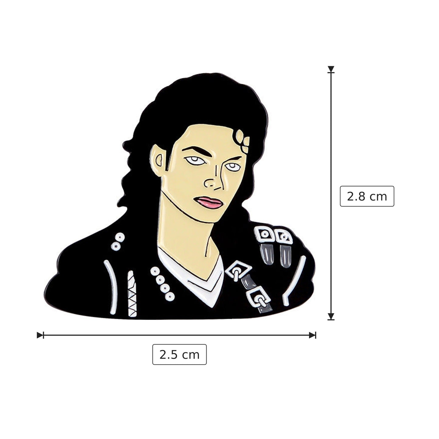 Spilla Retro Michael Jackson 2,5x2,8 cm