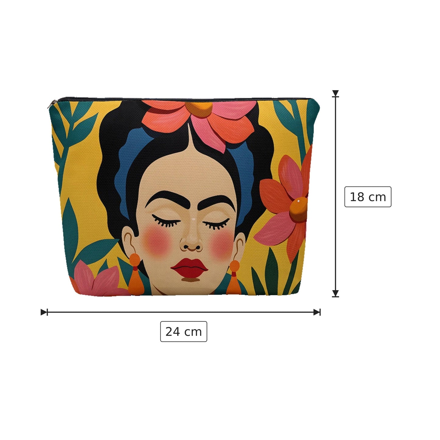 Pochette Frida in lino - 24×18 cm