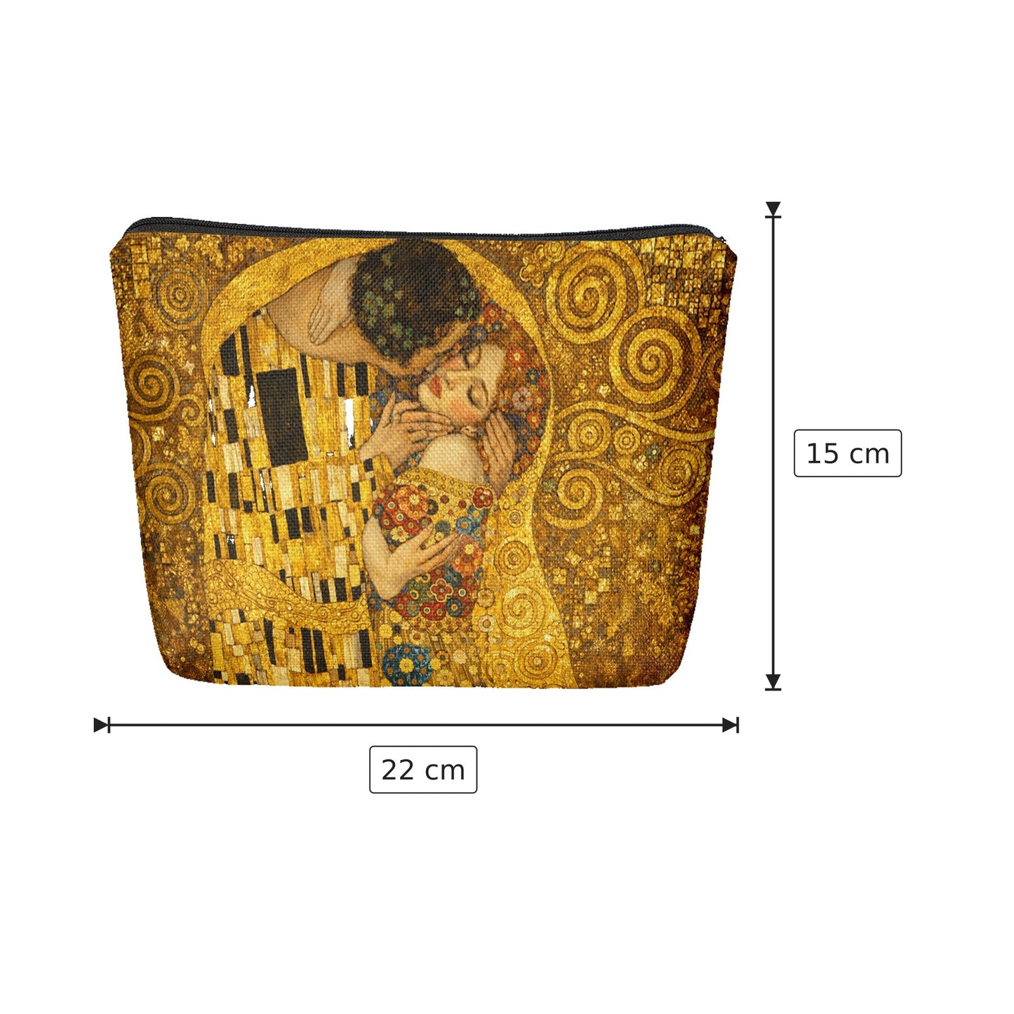 Pochette Il Bacio di Gustav Klimt in poliestere - 22×15 cm