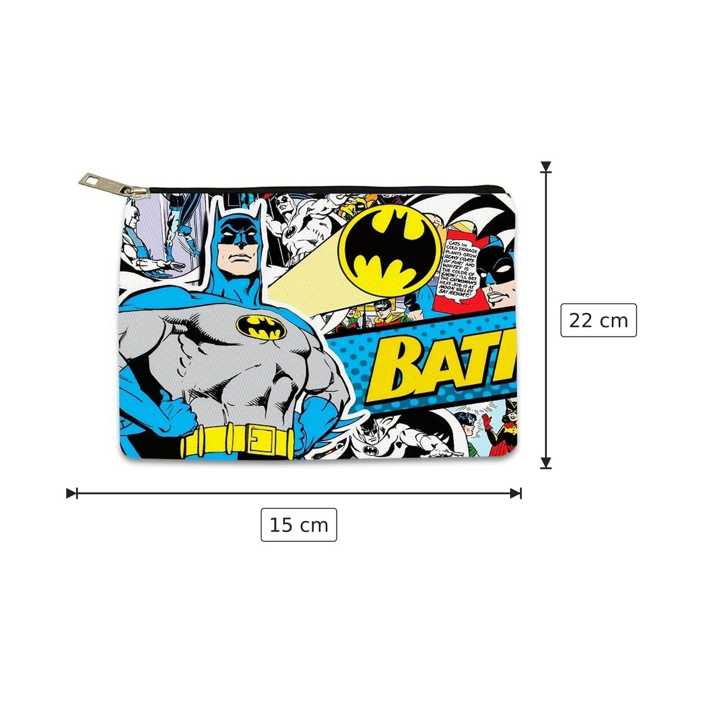 Pochette Batman in tessuto - 15×22 cm