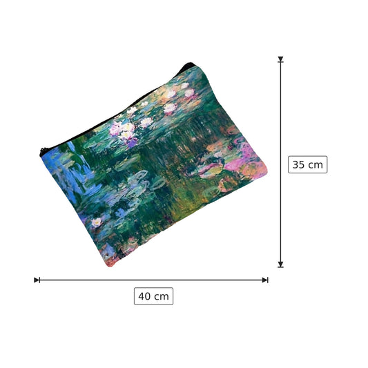 Pochette Ninfea di Monet in poliestere - 40×35 cm