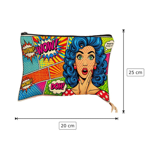 Pochette Pop Art Stile Fumetto in poliestere - 20×25 cm