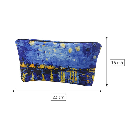 Pochette Notte Stellata in poliestere - 22×15 cm