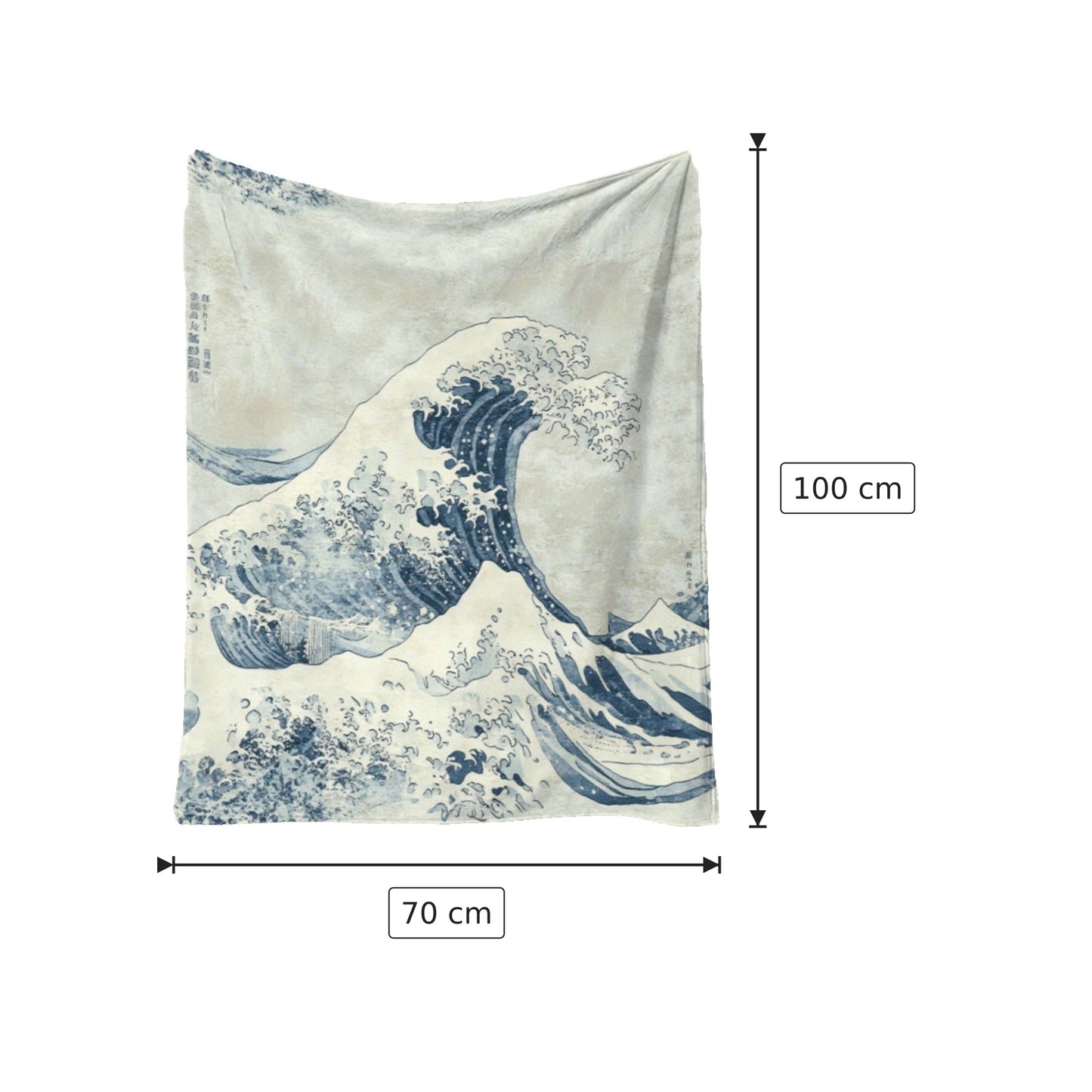 Coperta Onda di Kanagawa Hokusai 70x100 cm - 130x150 cm - 150x200 cm
