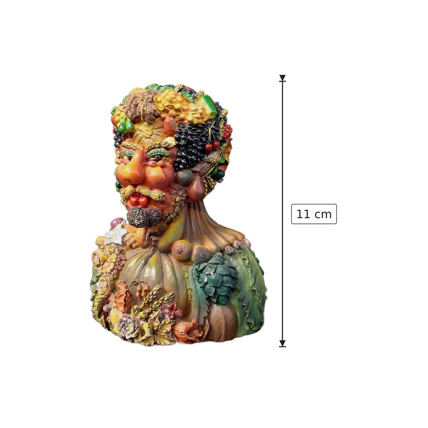 Giuseppe Arcimboldo - Autunno - h 11 cm - Scultura 3D - Fatta e Dipinta a Mano
