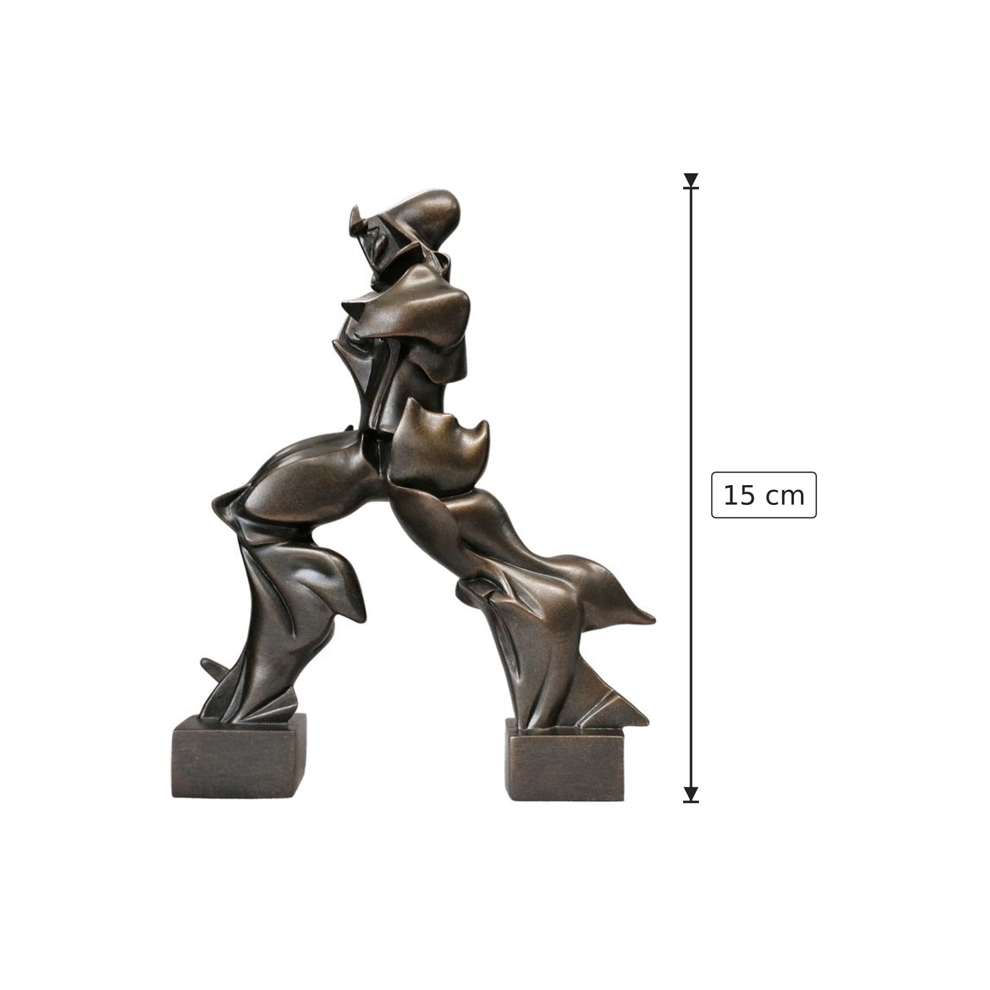 Umberto Boccioni - Forme uniche della continuità dello spazio - h 15 cm - Scultura 3D - Fatta e Dipinta a Mano