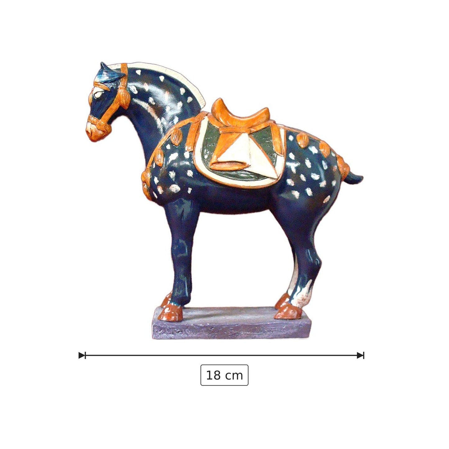 Cavallo - h 18 cm - Scultura 3D - Fatta e Dipinta a Mano