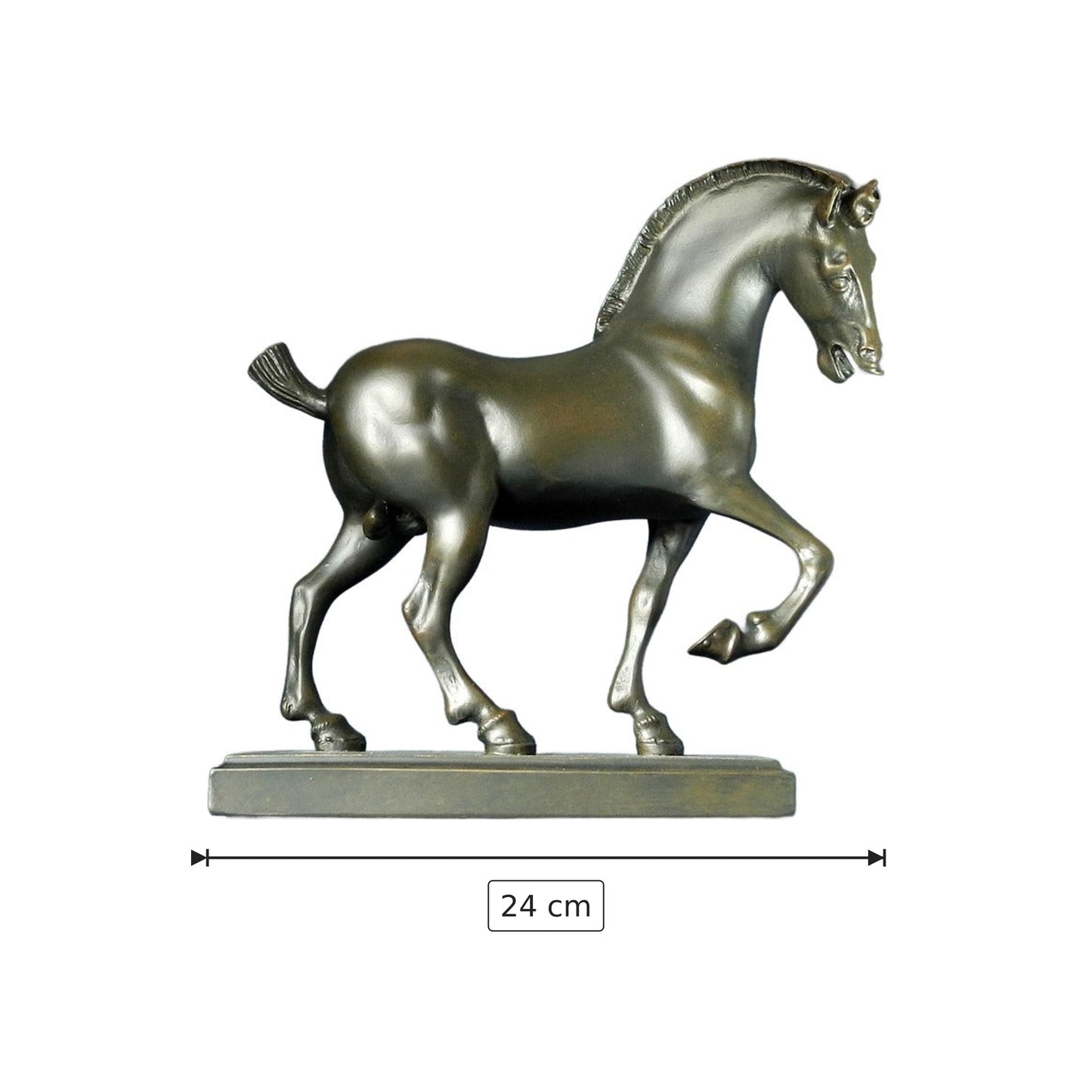 Leonardo Da Vinci - Cavallo - h 24 cm - Scultura 3D - Fatta e Dipinta a Mano