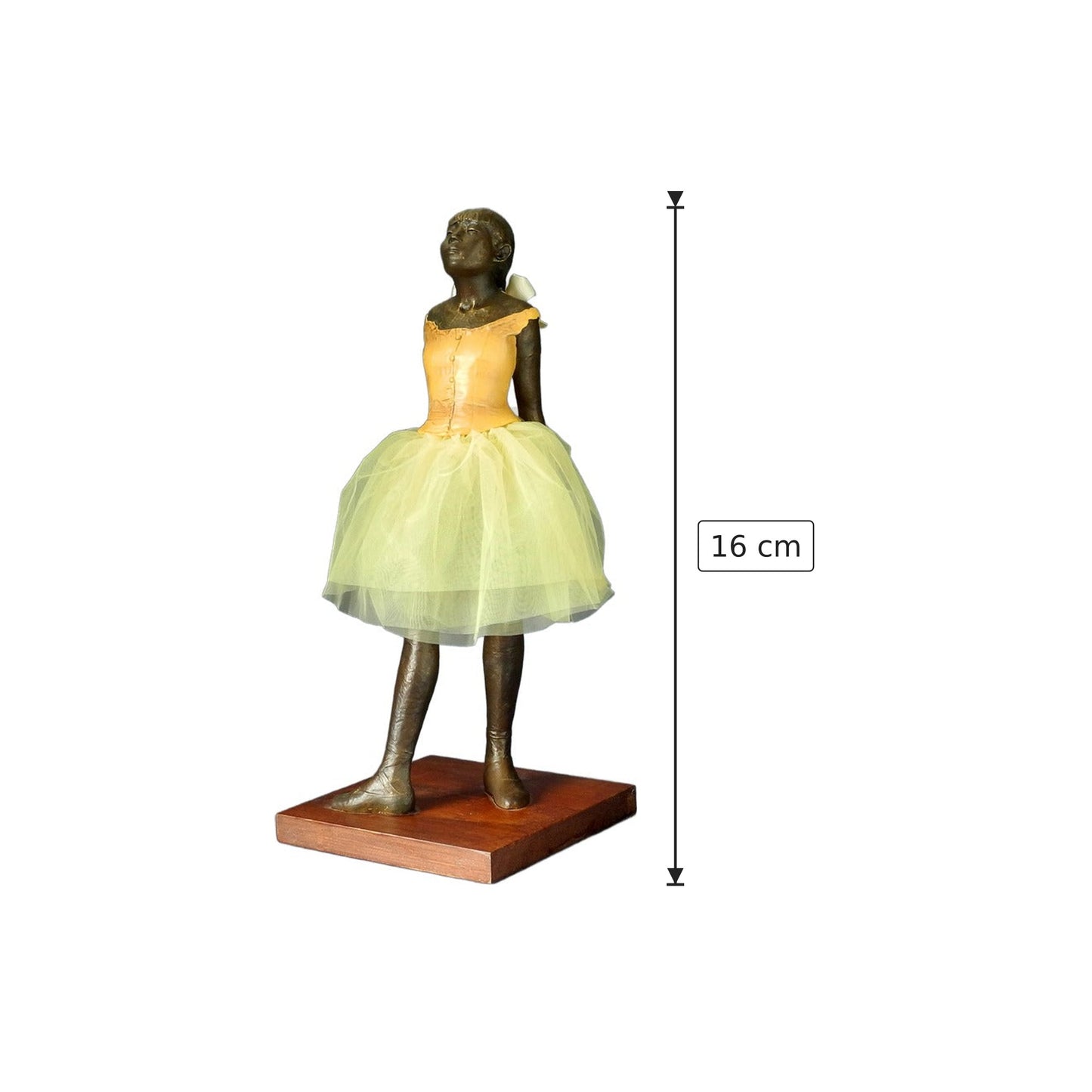 Edgar Degas - Ballerina - h 16 cm - Scultura 3D - Fatta e Dipinta a Mano