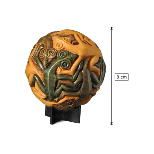 Maurits Cornelis Escher - Gechi - h 8 cm - Scultura 3D - Fatta e Dipinta a Mano