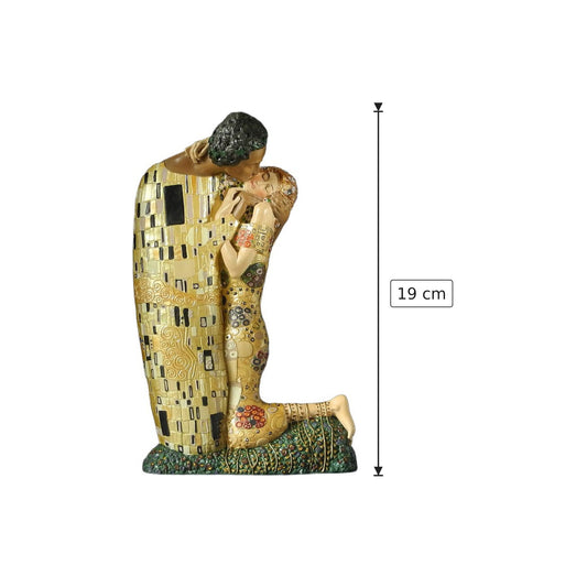 Gustav Klimt - Il bacio - h 19 cm - Scultura 3D - Fatta e Dipinta a Mano