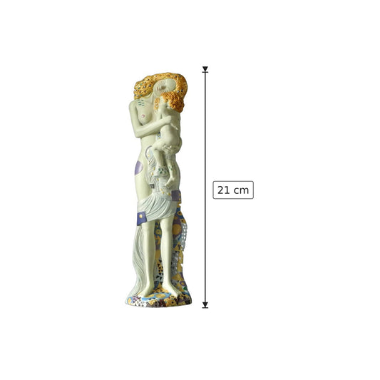 Gustav Klimt - Le tre età della vita - h 21 cm - Scultura 3D - Fatta e Dipinta a Mano