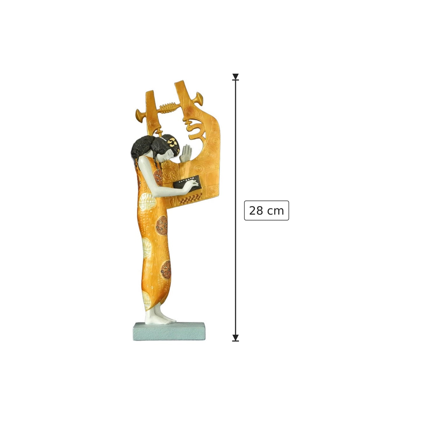 Gustav Klimt - La poesia - h 28 cm - Scultura 3D - Fatta e Dipinta a Mano