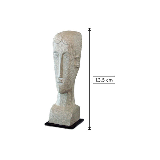 Amedeo Modigliani - Testa - h 13.5 cm - Scultura 3D - Fatta e Dipinta a Mano