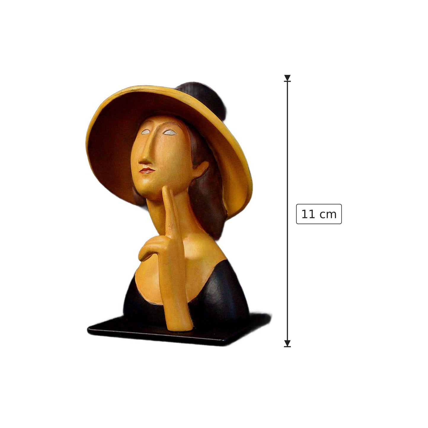 Amedeo Modigliani - Jeanne - h 11 cm - Scultura 3D - Fatta e Dipinta a Mano