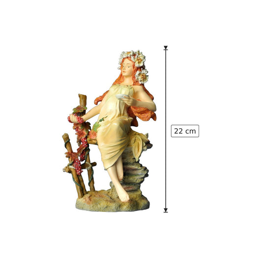 Alphons Mucha - Autunno - h 22 cm - Scultura 3D - Fatta e Dipinta a Mano