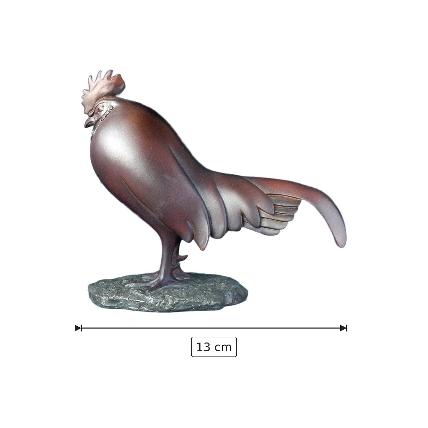 Francois Pompon - Gallo - h 13 cm - Scultura 3D - Fatta e Dipinta a Mano