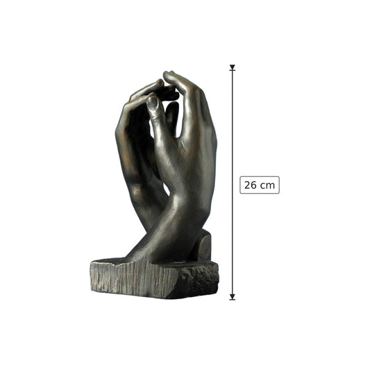 Auguste Rodin - La cattedrale - h 26 cm - Scultura 3D - Fatta e Dipinta a Mano