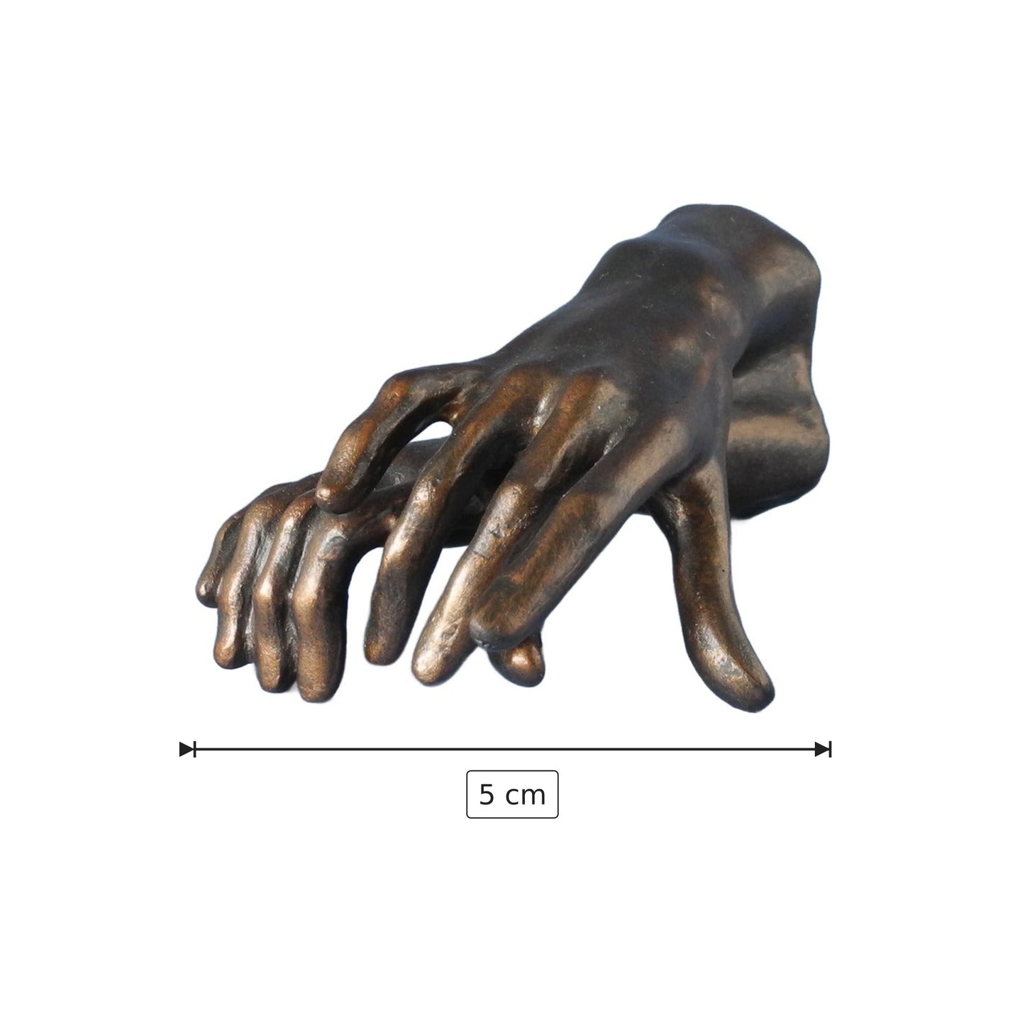 Auguste Rodin - Mani sovrapposte - h 5 cm - Scultura 3D - Fatta e Dipinta a Mano