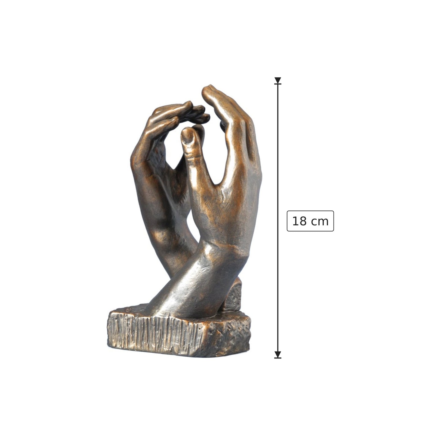 Auguste Rodin - La cattedrale - h 18 cm - Scultura 3D - Fatta e Dipinta a Mano
