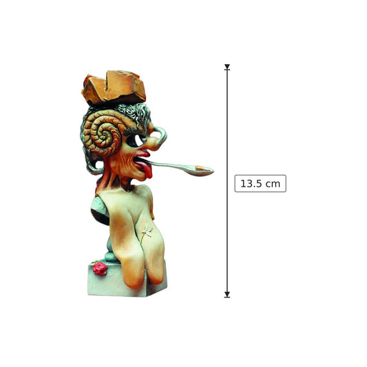 Salvador Dalì - Ritratto di Picasso - h 13.5 cm - Scultura 3D - Fatta e Dipinta a Mano