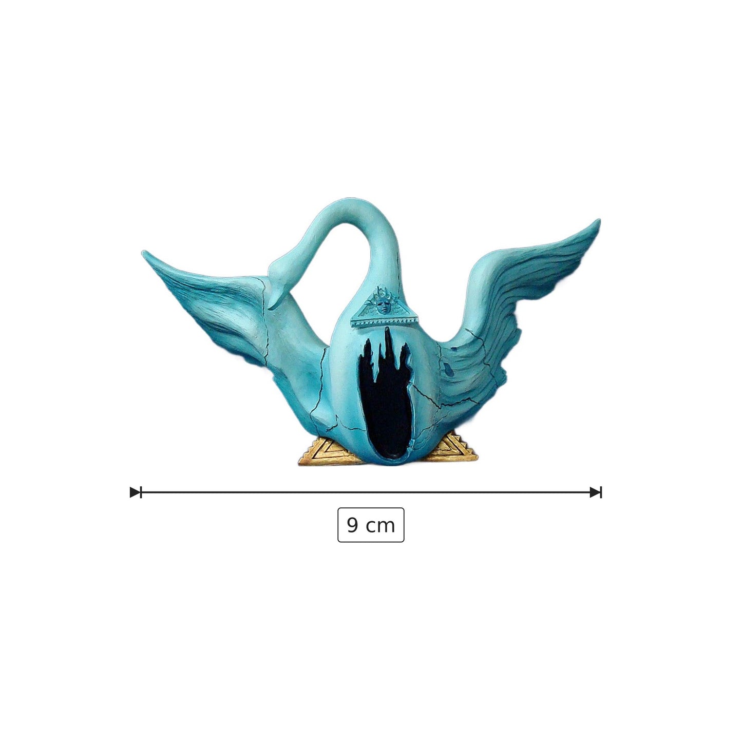 Salvador Dalì - Cigno - h 9 cm - Scultura 3D - Fatta e Dipinta a Mano