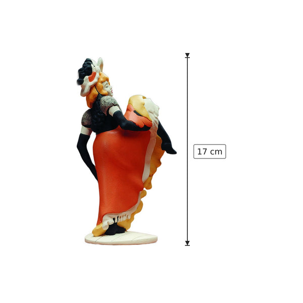 Toulose Lautrec - Jane Avril - h 17 cm - Scultura 3D - Fatta e Dipinta a Mano